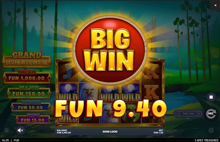 3 Apex Treasures – didelis laimėjimas Hold & Win žaidime